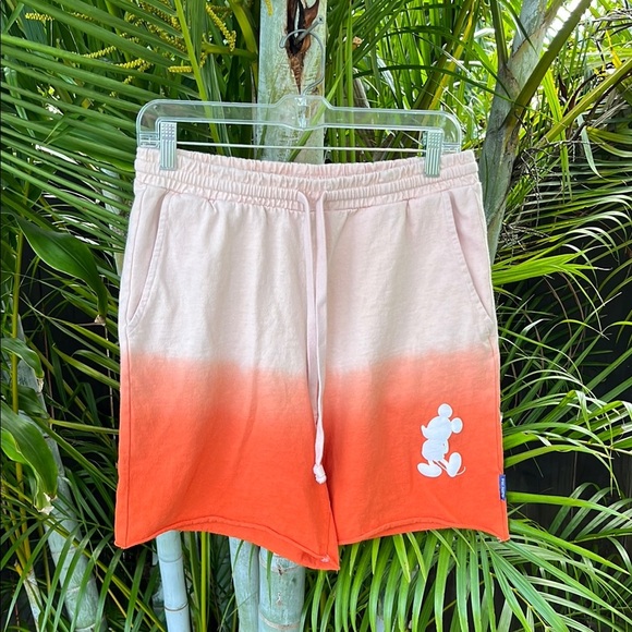 DISNEY Spirit Jersey Orange Ombré Shorts size small - Picture 1 of 7